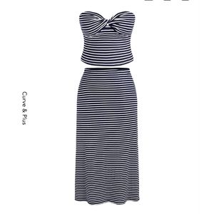 2 piece Navy Blue set from Cider Size 4xl